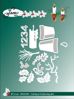 By Lene - Cutting & Embossing Die - Adventh Candle  BLD1206