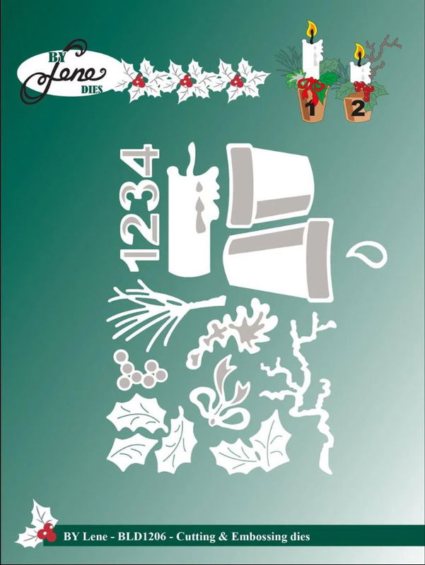 By Lene - Cutting & Embossing Die - Adventh Candle  BLD1206