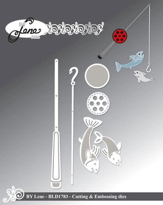 By Lene - Cutting & Embossing Die - Fishing Rod BLD 1783