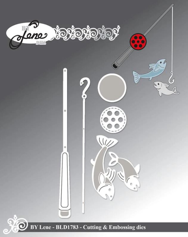 By Lene - Cutting & Embossing Die - Fishing Rod BLD 1783