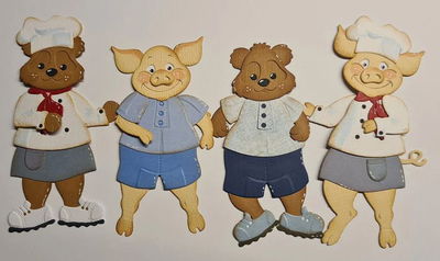 By Lene - Cutting & Embossing Die - Happy Pigs  BLD1755