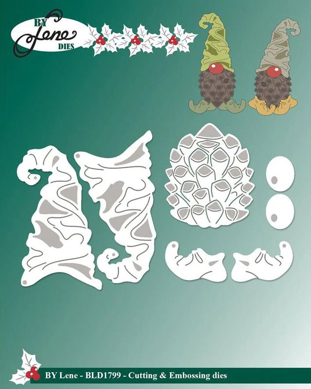 By Lene - Cutting & Embossing Die - Pine cone Gnomes  BLD1799