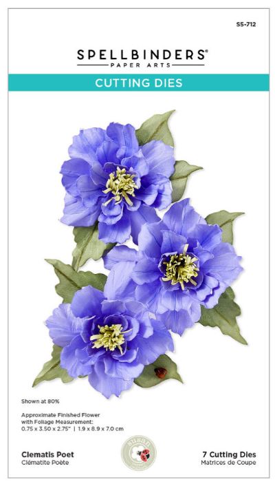 Spellbinders - Etched Dies - Clematis Poet S5-712
