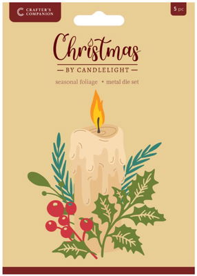 Crafters companion - metal dies - Christmas by Candlelight Seasonal Foliage SEFO