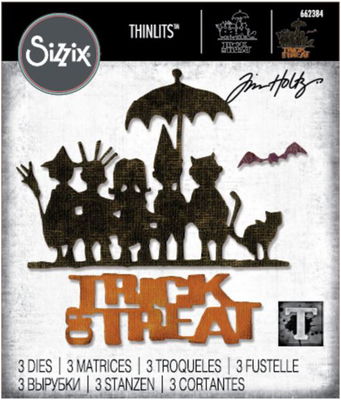 Sizzix - Thinlits Die Set - 3pcs - Trick-or-Treat Tim Holtz 662384 Sizzix - Thinlits Die Set - 3pcs - Trick-or-Treat Tim Holtz 662384