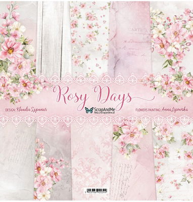 ScrapAndMe - 30x30 papper - Rosy days