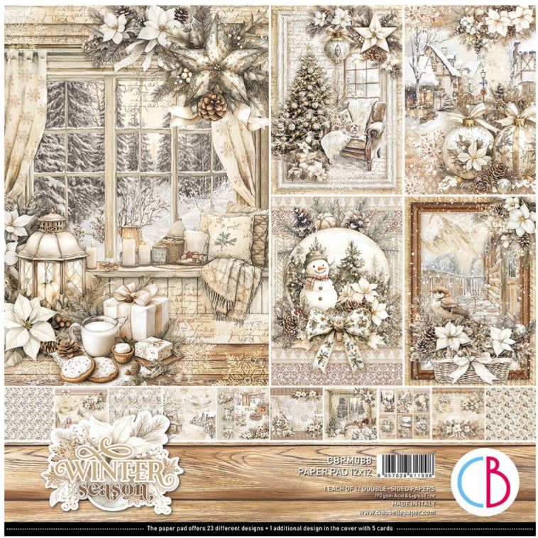 Ciao Bella - Winter Season - paper pad  12x12