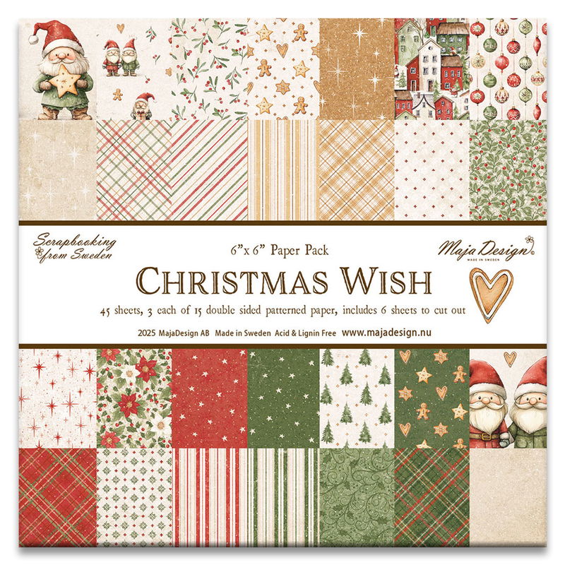 Maja Design - Christmas Wish - Paper Pack 6x6" Maja Design - Christmas Wish - Paper Pack 6x6"