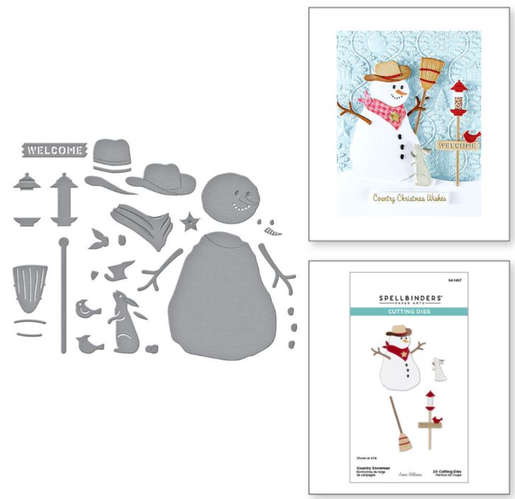 Spellbinders - Etched Dies - Country Christmas Country Snowman S4-1457