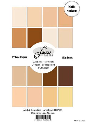By Lene - paper pad - Solid Colours - Sine tones  BLP969