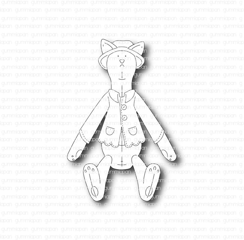 Gummiapan - Dies - Sittande Katt  D220472