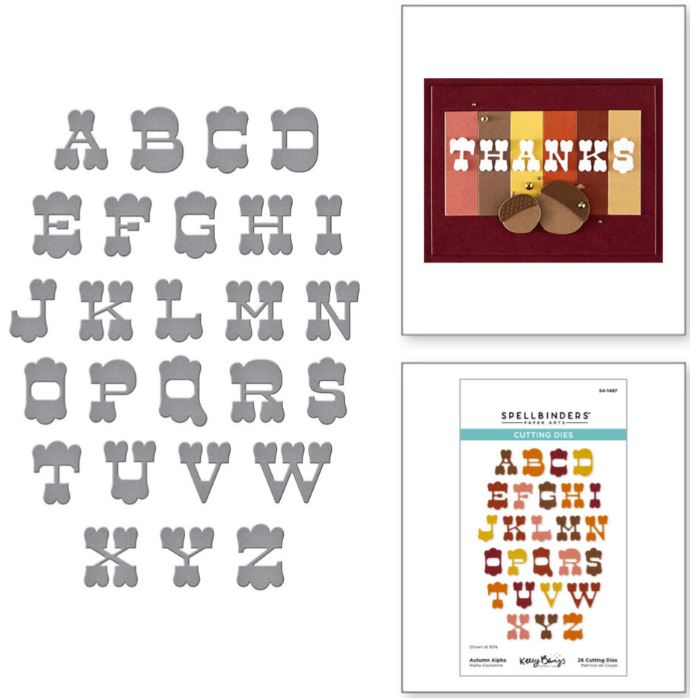 Spellbinders - Etched Dies - Autumn Archives Autumn Alpha S4-1487