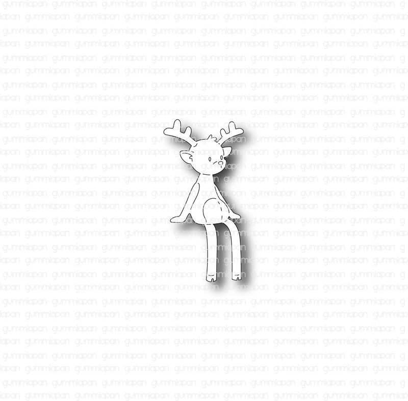 Gummiapan - Dies - Sittande Ren D210930