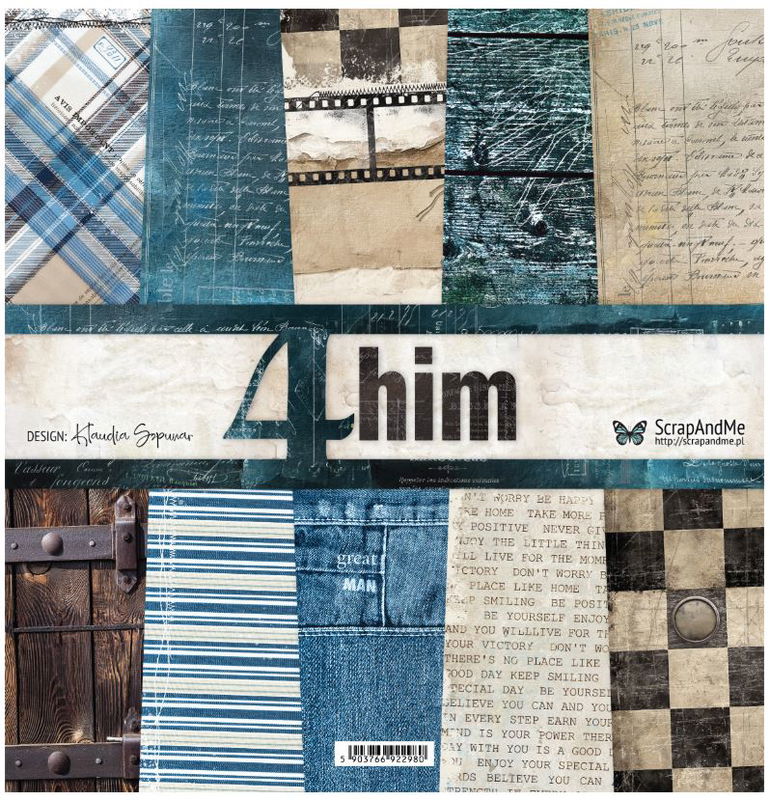 ScrapAndMe - 30x30 papper - 4 Him