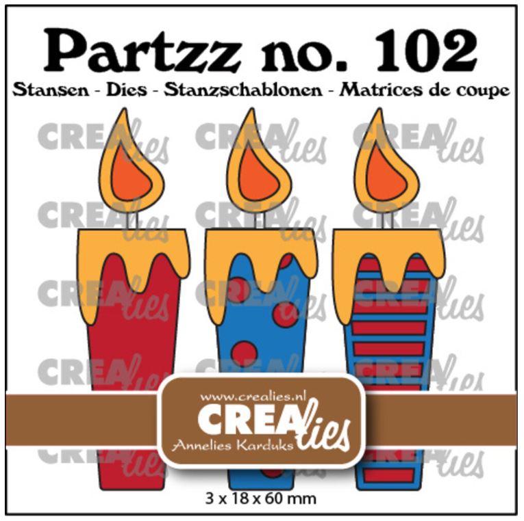 Crealies - Partzz - Candles CLPartzz102