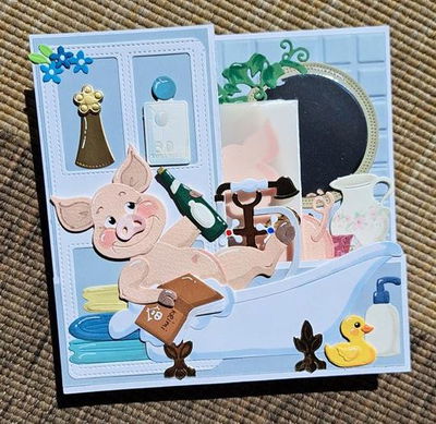 By Lene - Cutting & Embossing Die - Happy Pigs  BLD1755