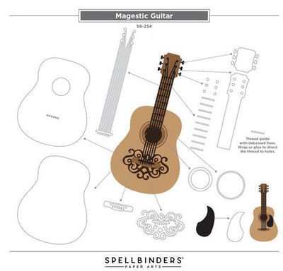 Spellbinders - Etched Dies - Majestic Guitar Box Creator BD-0978
