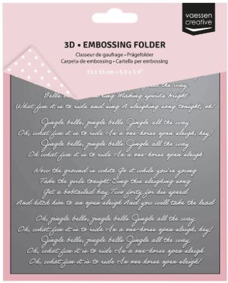 Vaessen Creative - 3D Embossing Folder - Jingle Bells 5.9x5.9