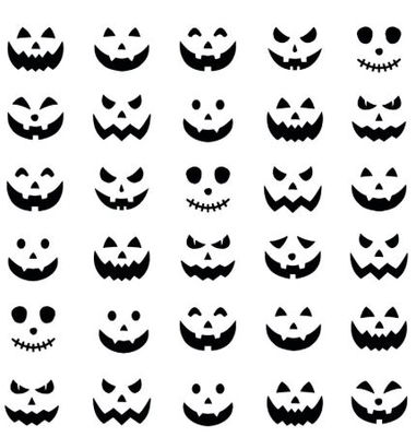 Vaessen Creative - stencil - Pumpkin Faces 3625-0008