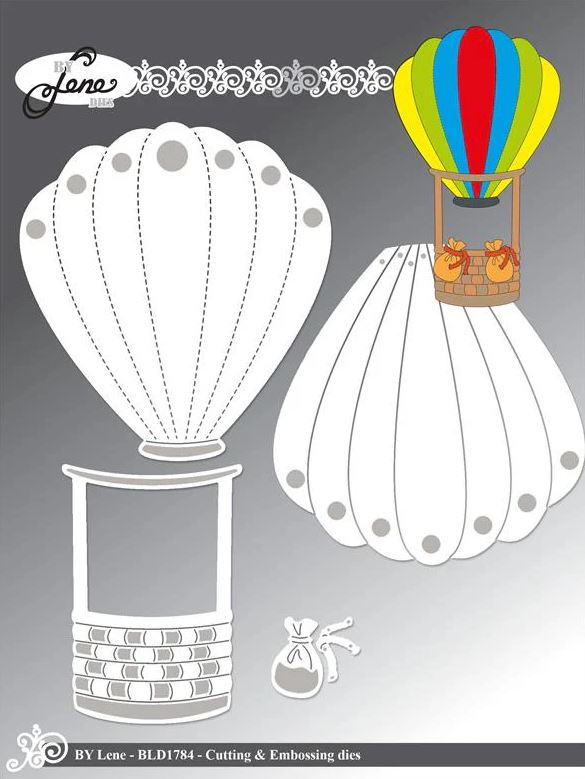 By Lene - Cutting & Embossing Die - Hot air balloon BLD 1784