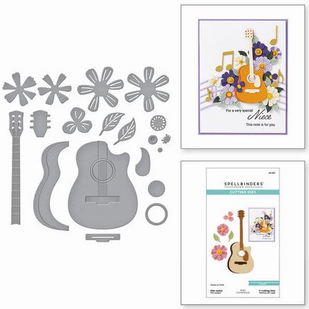 Spellbinders - Etched Dies - Mini Guitar S3-551