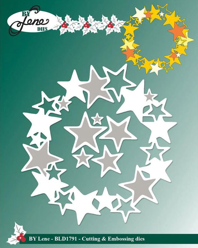 By Lene - Cutting & Embossing Die -Star Wreath BLD1791
