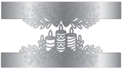Crafters companion - metal dies - Christmas Top & Bottom Edge Candlelit Christmas CAN