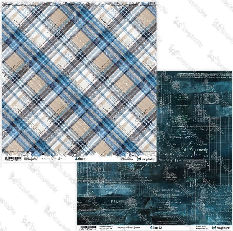 ScrapAndMe - 30x30 papper - 4Him  01/02