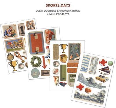 Ciao Bella - Junk Journal A4 Ephemera Book - Sports days 32pcs  CBB024