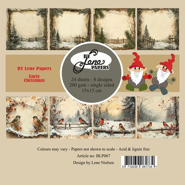 By Lene - Paper pad 15x15 - Early Christmas  BLP067