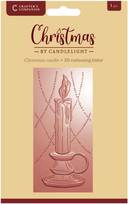 Crafters companion - embossing folder - Christmas by Candlelight Christmas Candle CHCA