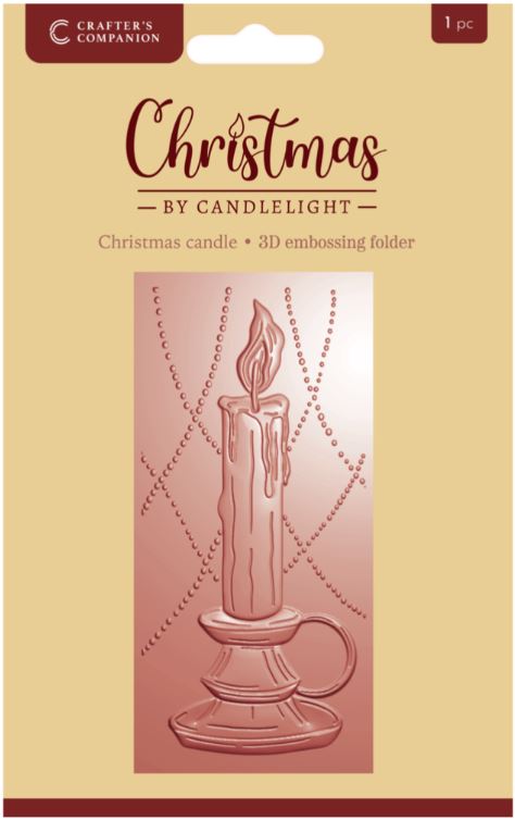 Crafters companion - embossing folder - Christmas by Candlelight Christmas Candle CHCA