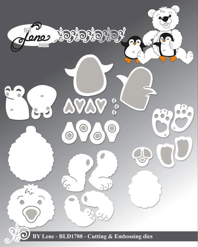 By Lene - Cutting & Embossing Die - Baby Ice Bear  BLD1788