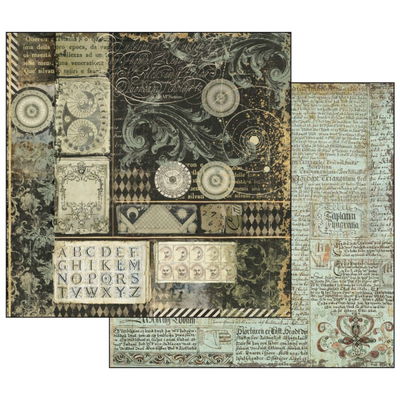 Stamperia Paper Pad 12x12 - Alchemy 10 sheets
