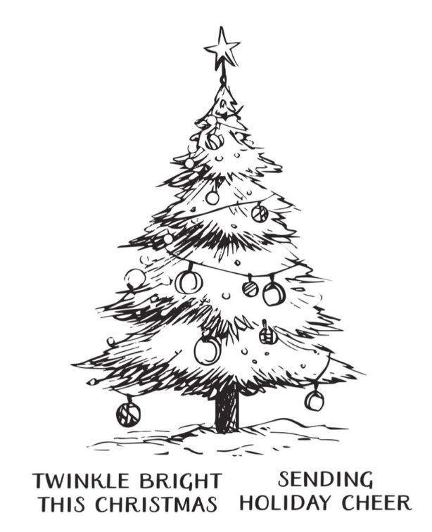 Spellbinders -  BetterPress - Twinkle Bright Tree Registration BPR-033