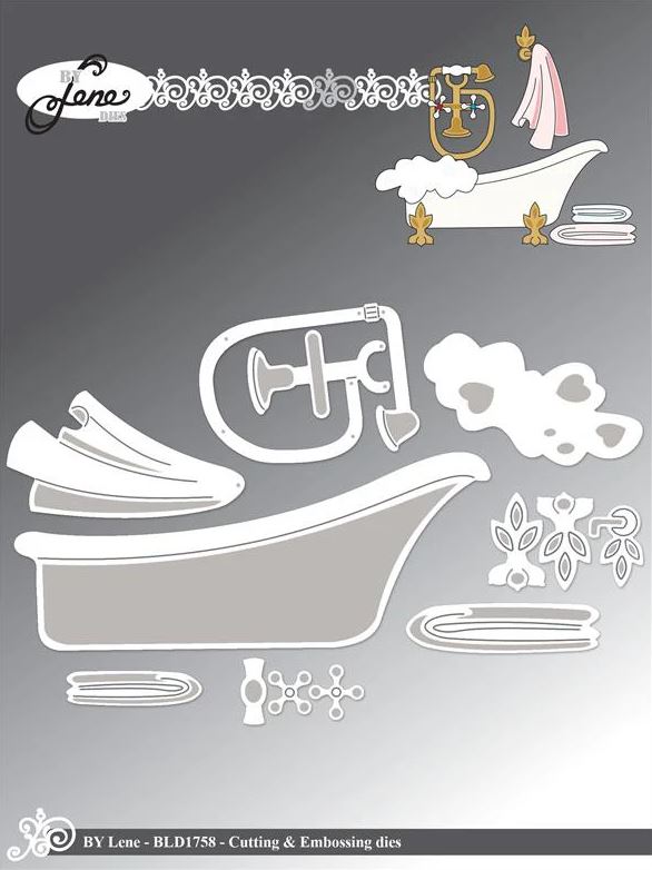 By Lene - Cutting & Embossing Die - Bathtub  BLD1758