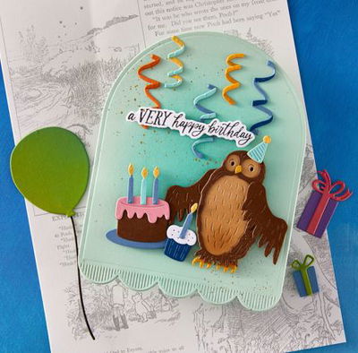 Spellbinders - Etched Dies - Classic Pooh Birthday Rabbit & Owl S5-706
