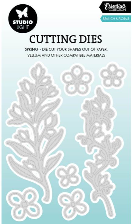 Studio Light - Cut. and Emb. Die  - Essentials Branch & Florals 1076