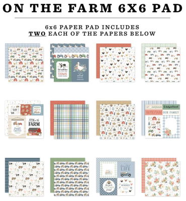 Carta Bella - 6x6 paper pad - On the farm