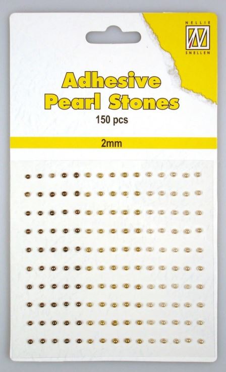 Nellie Choice - Adhesive pearls 2mm, 3-colors - Tones Brown APS205