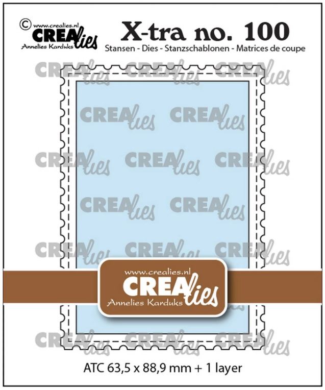 Crealies - Xtra no. 49 ATC Atc With Postage Stamp Border CLXtra100