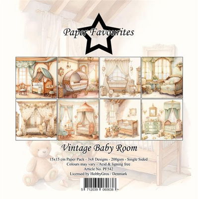Paper Favourites - 6x6  Paper Pack - Vintage Baby Room  PF542