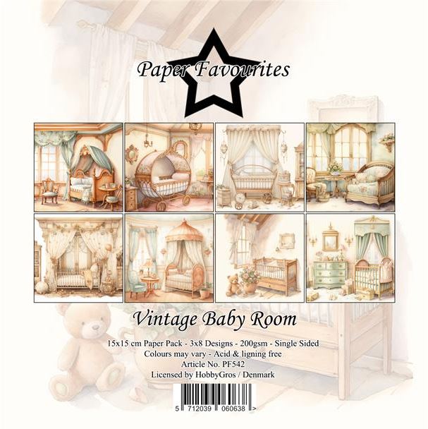 Paper Favourites - 6x6  Paper Pack - Vintage Baby Room  PF542
