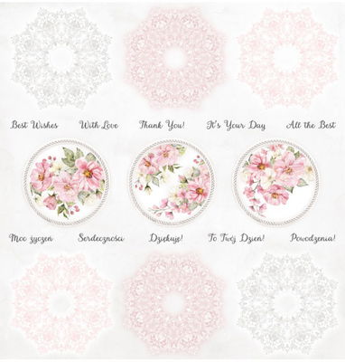 ScrapAndMe - 30x30 papper - Rosy days