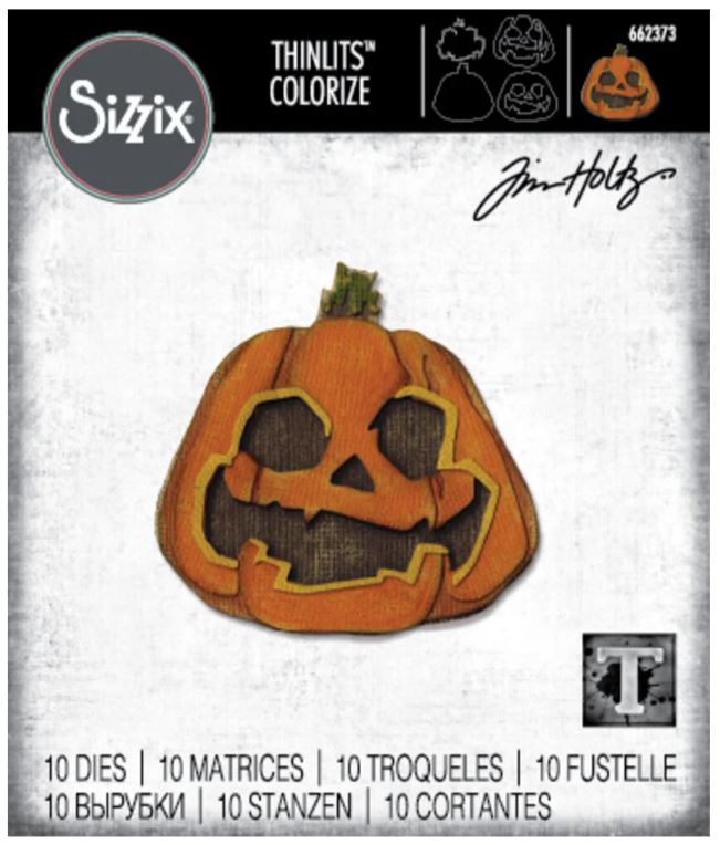 Sizzix Thinlits Die Set -  Layered Jack-o-Lantern 10pcs  662373 Tim Holtz