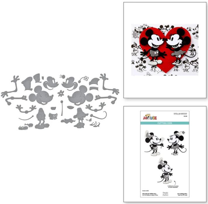 Spellbinders - Etched Dies - Classic Mouse Steamboat Willie Duo (S6-261