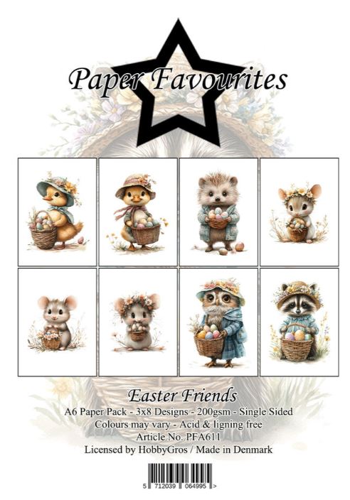 Paper Favourites - A6  Paper Pack - Easter Friends  PFA611