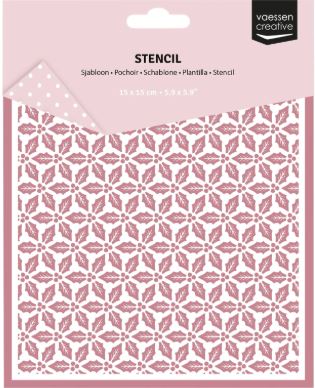 Vaessen Creative - stencil - Holly Leaves 0117