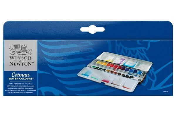 W&N Cotman Watercolor sketchers metalbox inkl 24 färger
