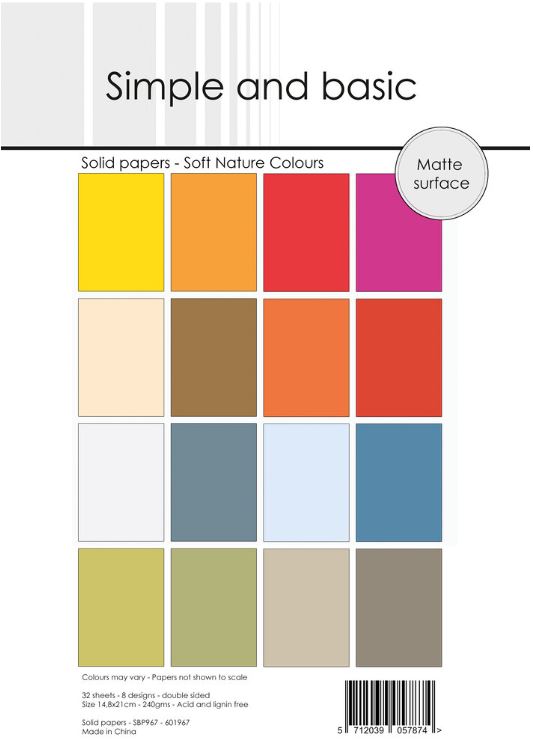 Simple and basic - Design Solid Papers - Soft Nature Colours SBP967